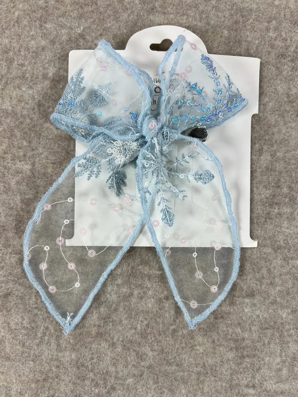 Beloved Bairn Bows Winter Wonderland Midi Beloved on Clip Snowflake Sequin